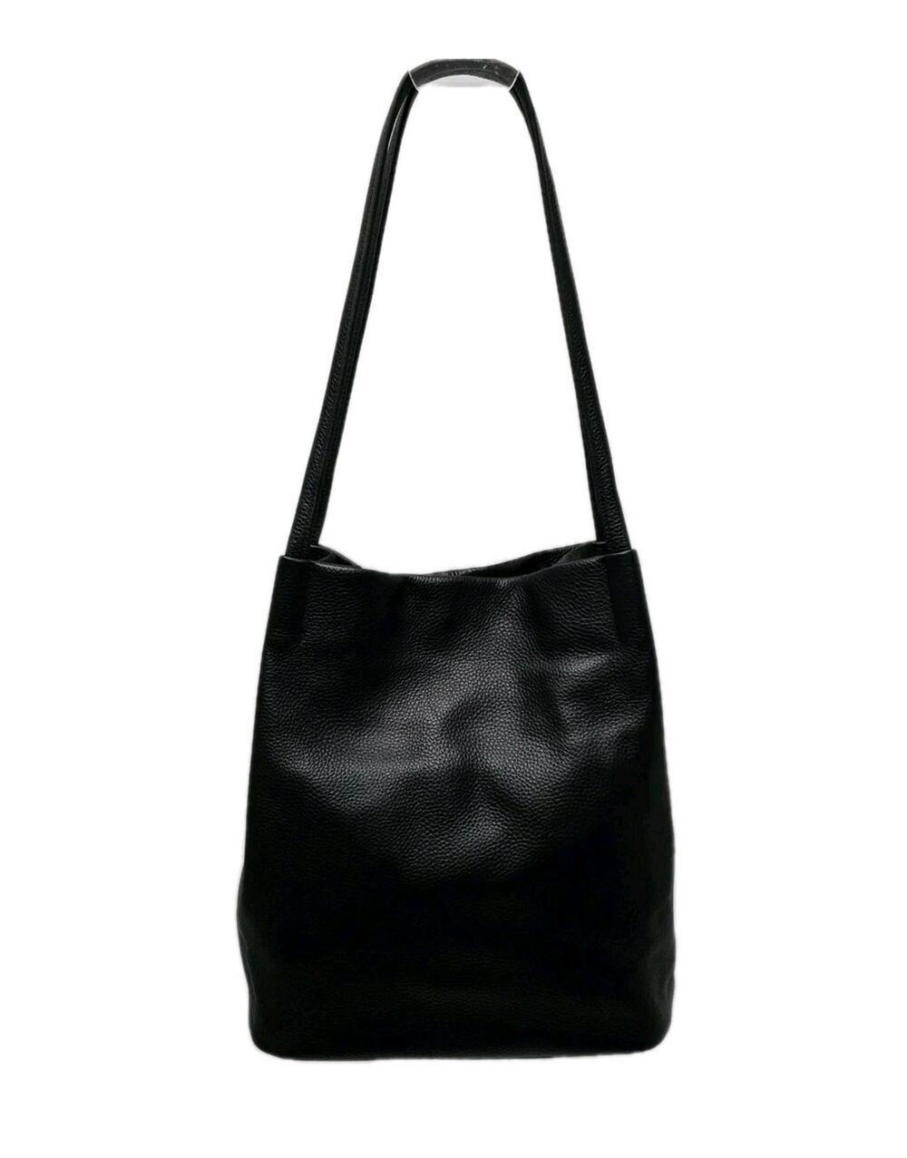 Kattee Leather Shoulder Bag Tote Purse Handbag Soft Genuine Leather Black